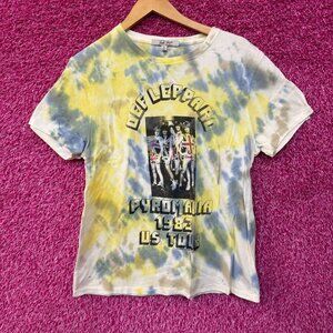 Def Leppard Pyromania 1983 US Tour Heavy Metal Tie Dye Top M